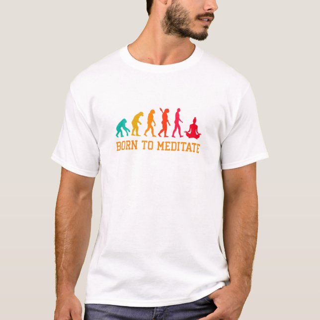 T-shirt Evolution Graphique Méditation Méditation Relaxati (Devant)