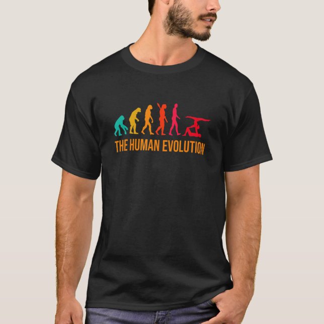 T-shirt Evolution Gymnaste Graphique Gymnaste Gymnastique  (Devant)