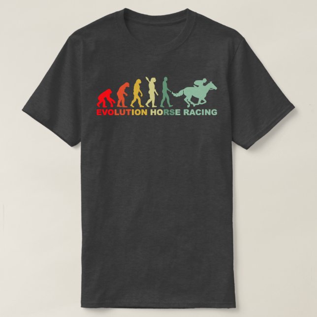 T-shirt Evolution Horse Racing Retro Equestrian Derby Suit (Design devant)