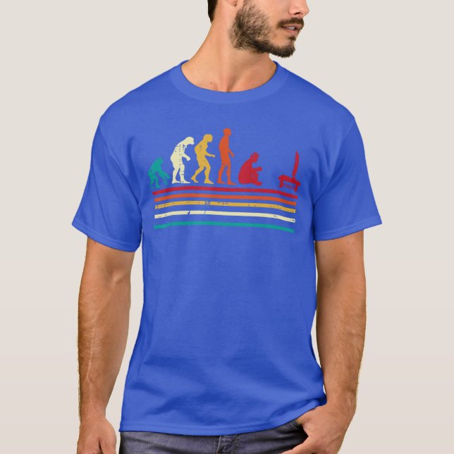 T-shirt Évolution humaine jeu vidéo jeu rétro gamer hommes (Devant)