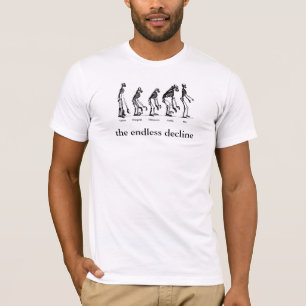 T-shirt évolution humaine, la baisse sans fin