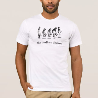 T-shirt évolution humaine, la baisse sans fin