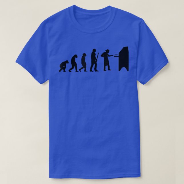 T-shirt Evolution humaine Livraison de pizza Guy Manger Pi (Design devant)