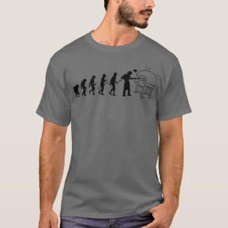 T-shirt Evolution humaine Livraison de pizza Guy Manger Pi