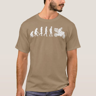 T-shirt Evolution humaine Livraison de pizza Guy Manger Pi