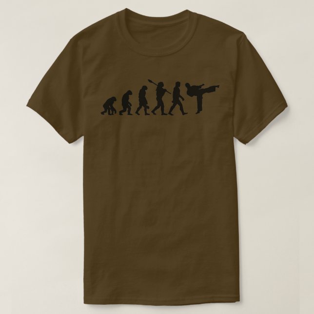 T-shirt Evolution karate marial arts amoureux en cadeau (Design devant)