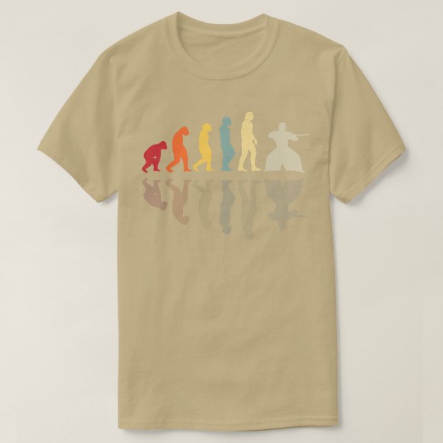 T-shirt Evolution Kendo Samurai Martial Arts Sword Fightin (Design devant)