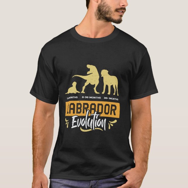 T-shirt ÉVOLUTION LABRADOR Retriever Labrador Chien Drôle (Devant)