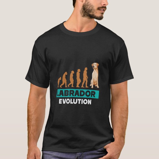 T-shirt ÉVOLUTION LABRADOR Retriever Labrador Drôle Chien  (Devant)