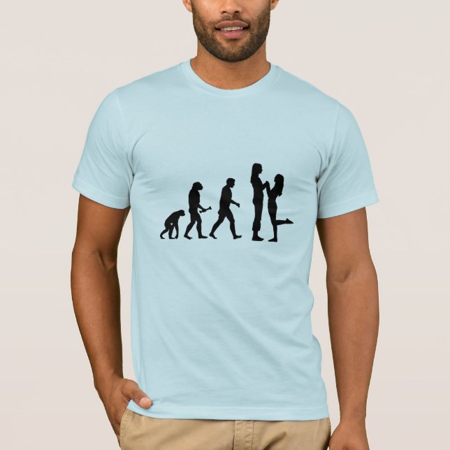 T-shirt Évolution lesbienne de mariage (Devant)