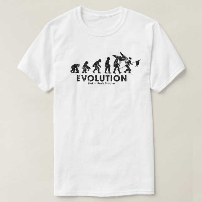 T-shirt Evolution Linkin Park Soldier White (Design devant)