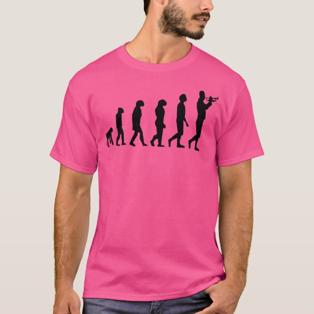 T-shirt Evolution Marche Bande Trompette T Chemise Funny M (Devant)