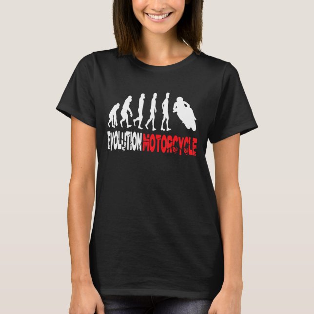 T-shirt Evolution Motorcycle Emocycle Emocycle Motorcycli (Devant)