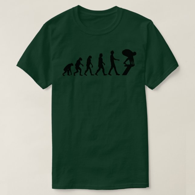 T-shirt Évolution nageuse Cadeau de natation 3 (Design devant)