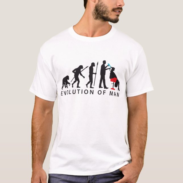 T-shirt evolution of man hair stylet (Devant)