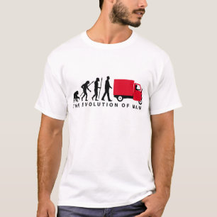 T-shirt Evolution of man Piaggio Singe mini transporteur