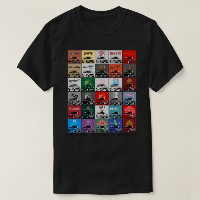 T-shirt Evolution of the Mini - éditions spéciales Sticker (Design devant)