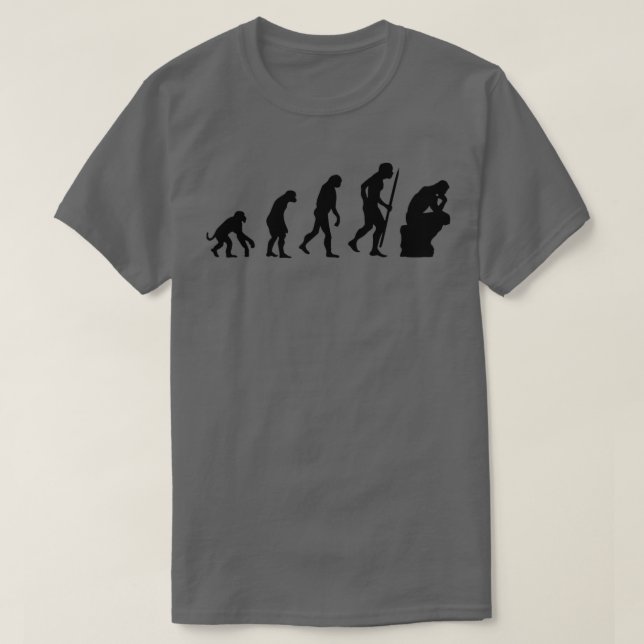 T-shirt Evolution of the thinker philosophy philosopher 2 (Design devant)