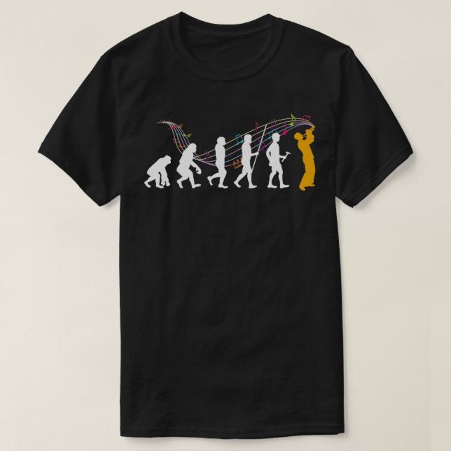T-shirt Evolution Of Trumpeters Trumpet (Design devant)