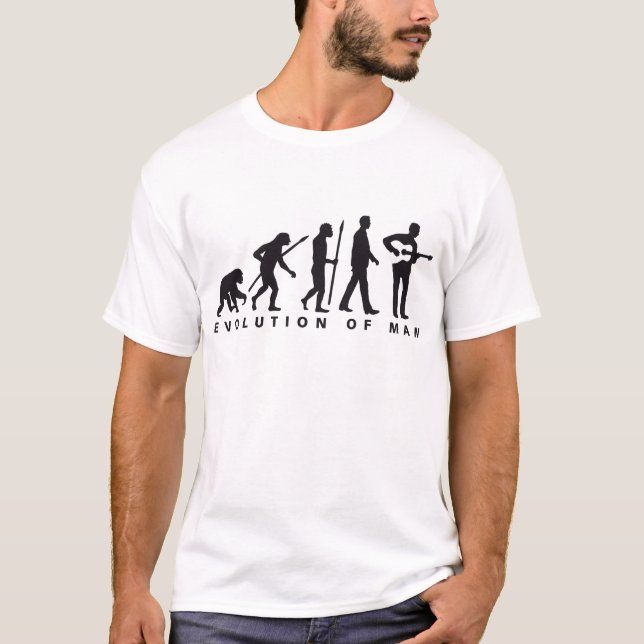 T-shirt evolution of western western acoustic guitar playe (Devant)