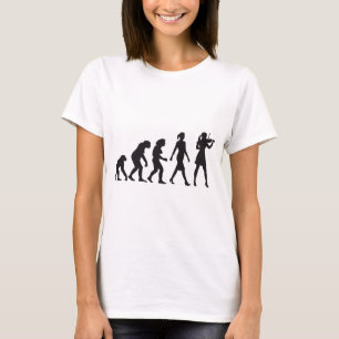T-shirt evolution of womale female violin player