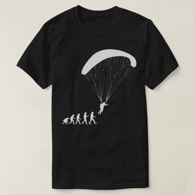 T-shirt Evolution Paraglider Pilote de parapente amusant (Design devant)