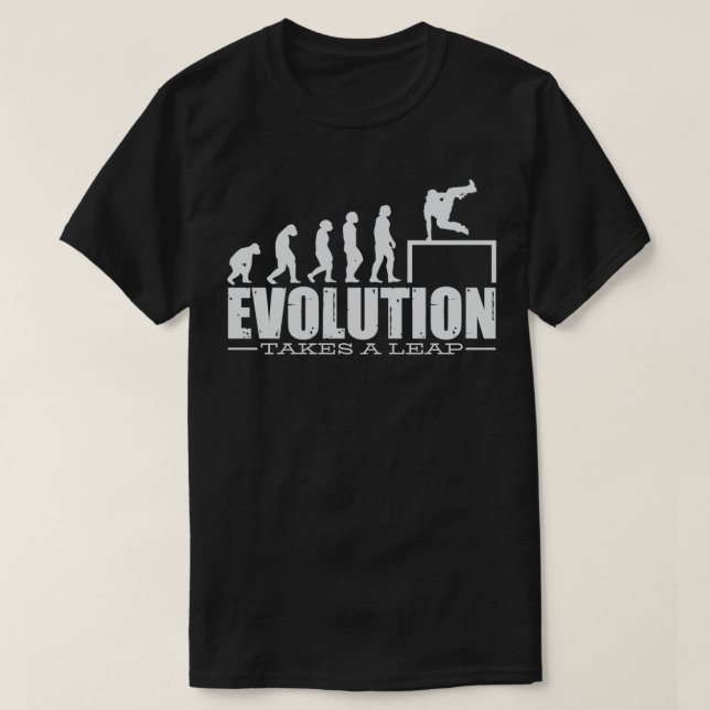 T-shirt Evolution Parkour Freerunning Retour Freestyle R (Design devant)
