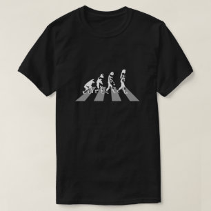 T-shirt Évolution - parodie de route d'abbaye