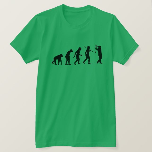 T-shirt Evolution Personnalisable De L'Homme Funny Golf (Design devant)
