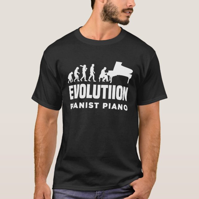 T-shirt Evolution Piano Musicien Clavier Orchestre 1 (Devant)