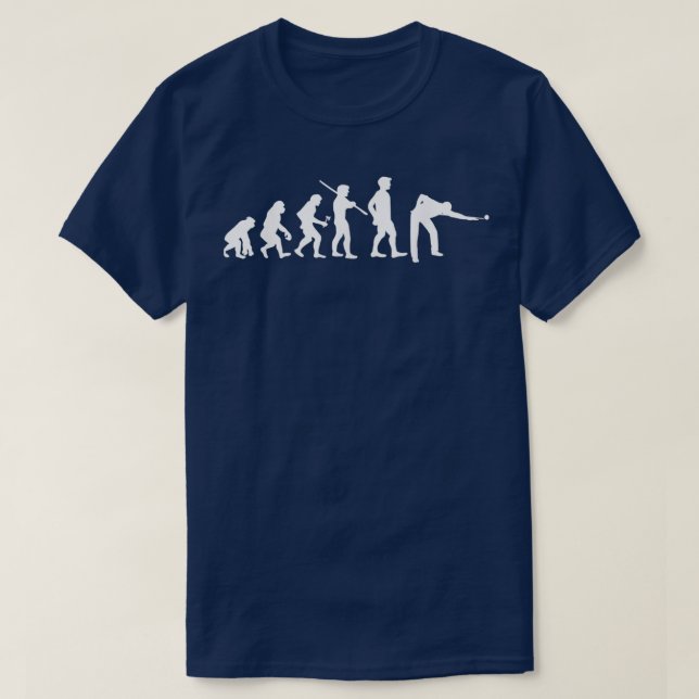 T-shirt Evolution Pool Drôle Pool Joueur Billard (Design devant)