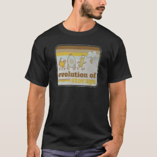 T-shirt Évolution rétrospective de la disquette de stockag