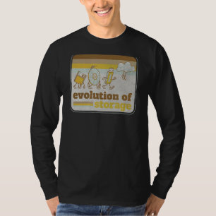 T-shirt Évolution rétrospective de la disquette de stockag