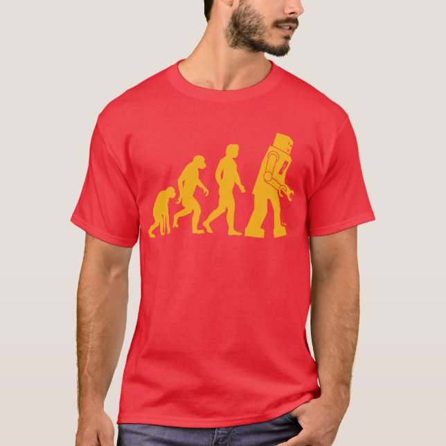 T-shirt Evolution Robot Sheldon Cooper Théorie Big Bang (Devant)