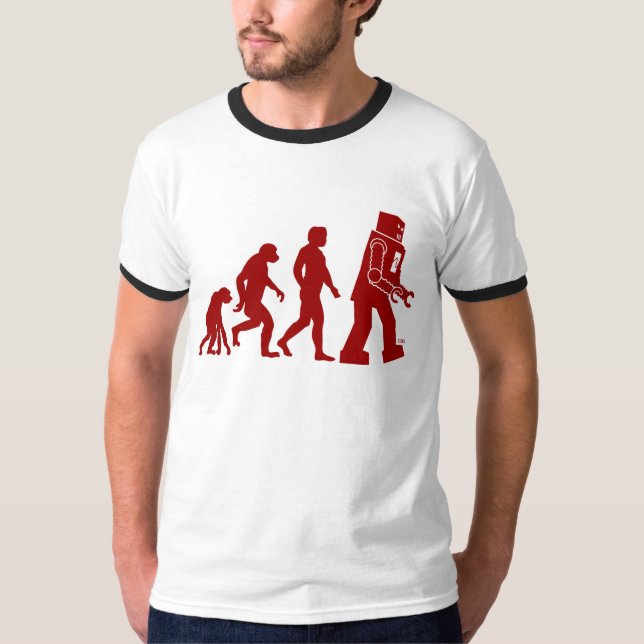 T-shirt Evolution robotique de l'homme en robot (Devant)