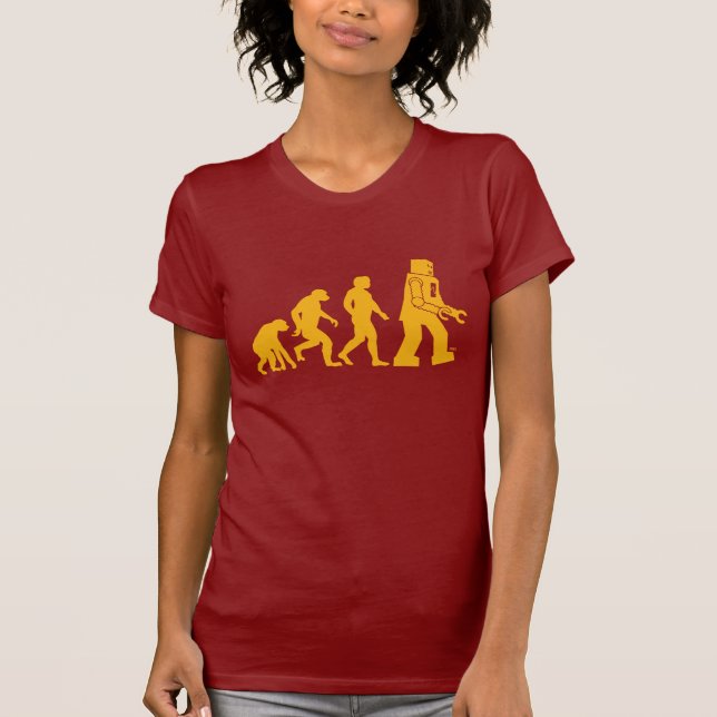 T-shirt Evolution robotique - Nos nouveaux surlords robots (Devant)