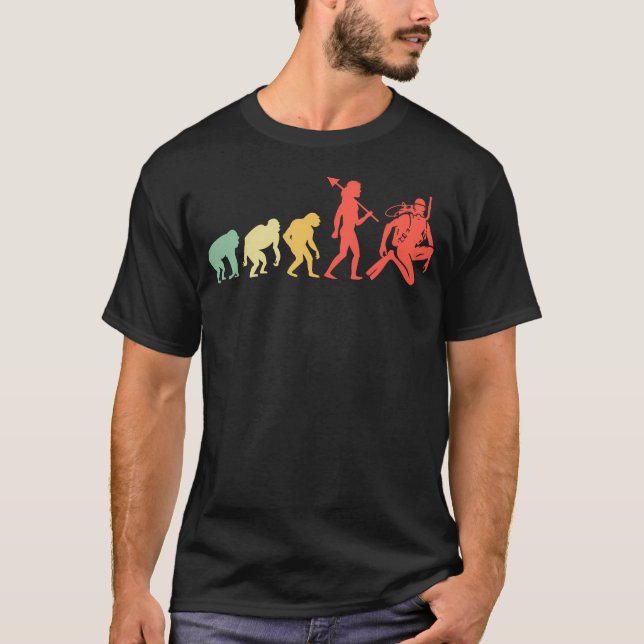 T-shirt Evolution Scuba Diving Under Water Diving Scuba Di (Devant)