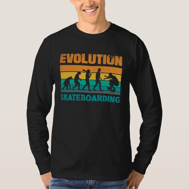 T-shirt Evolution Skateboarding Skate Retro Streetwear  1 (Devant)