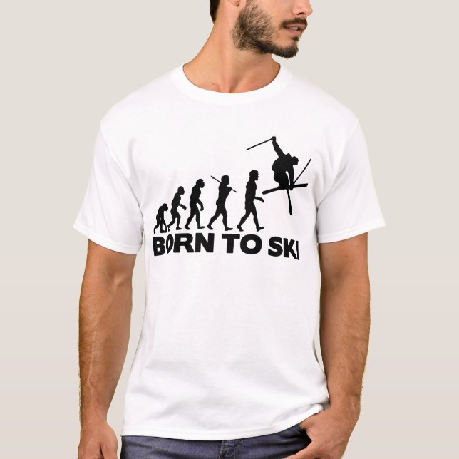 T-shirt EVOLUTION SKIER NÉ À SKI 01.png (Devant)