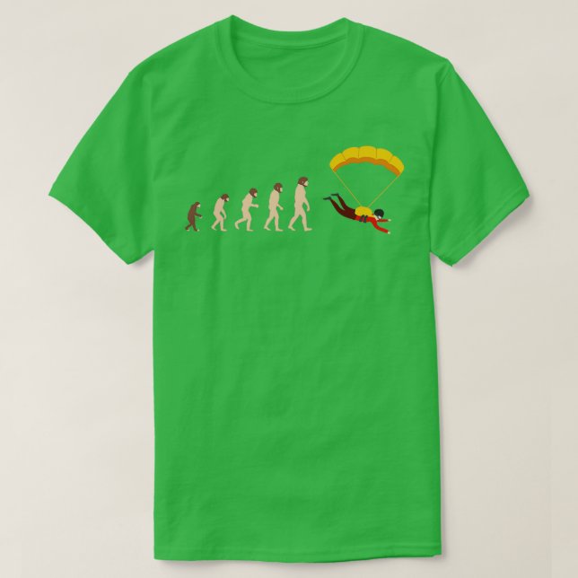 T-shirt Evolution Skydive Skydiver Paraglider Idée cadeau  (Design devant)