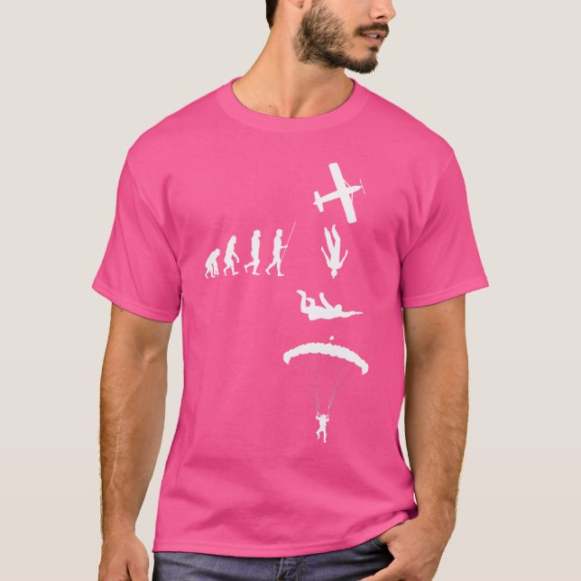 T-shirt Evolution Skydiver Parachute Sportif Extrême Skyd (Devant)