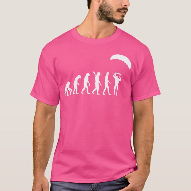 T-shirt Evolution Skydiver Skydiver Skydiver Parachute (Devant)