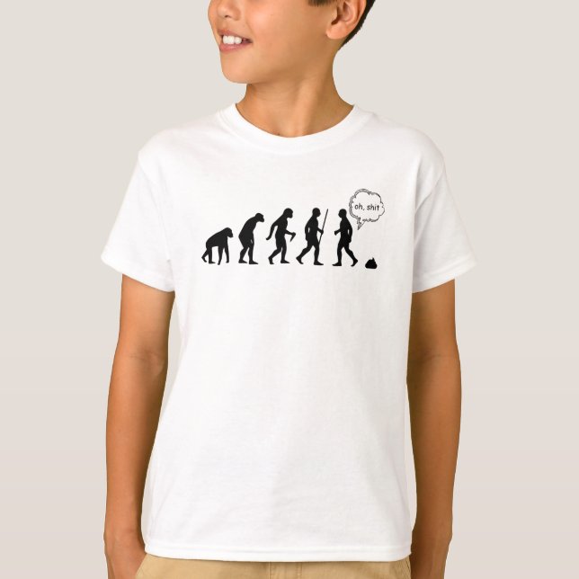 T-shirt Evolution Stop Following Me Funny Saying (Devant)