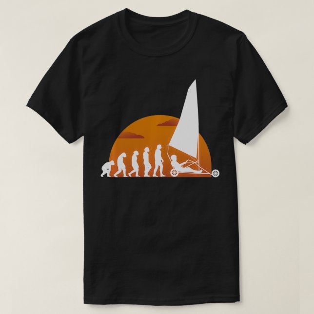 T-shirt Évolution Terre Voile Dirtbot Voile Wagon Sable (Design devant)