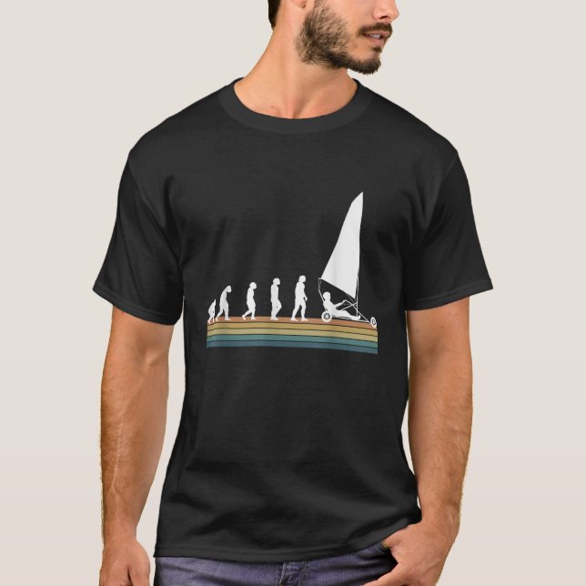 T-shirt Évolution Terre Voile Sand Yachting Dirtboating S (Devant)
