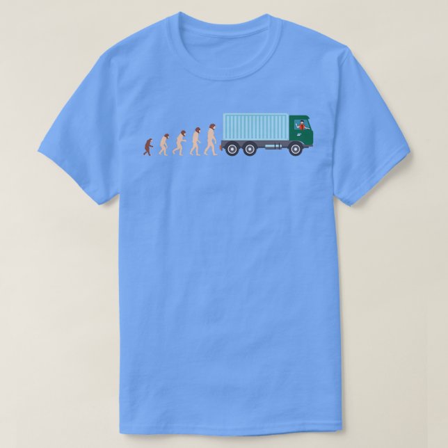 T-shirt Evolution Trucker Truck Driver Funny Gift Idea 4 (Design devant)