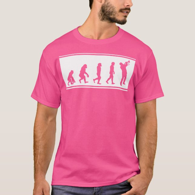 T-shirt Evolution Trumpeter Gig Jazz Lover Marching Band (Devant)