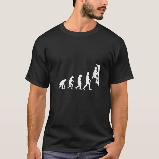 T-shirt Évolution V de l'escalade de blocs et de la randon (Devant)