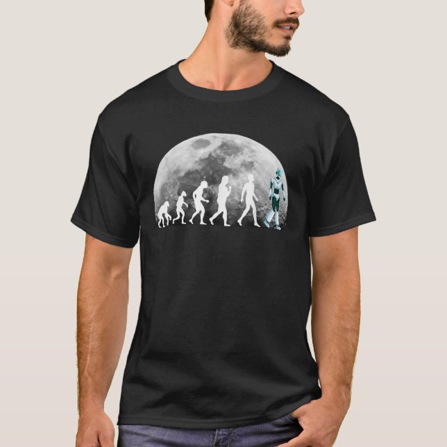 T-shirt Évolution vers l'innovation Moonwalk vers le graph (Devant)
