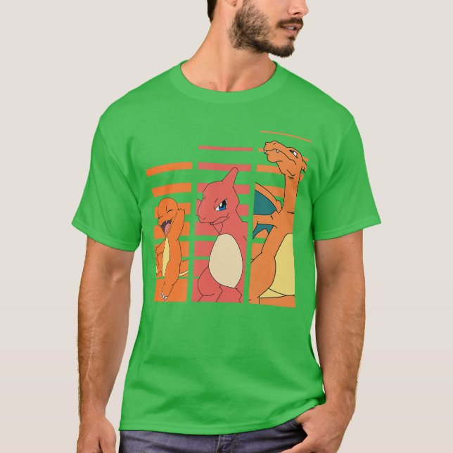T-shirt Évolutions de Pokémon Charmander garçon (Devant)